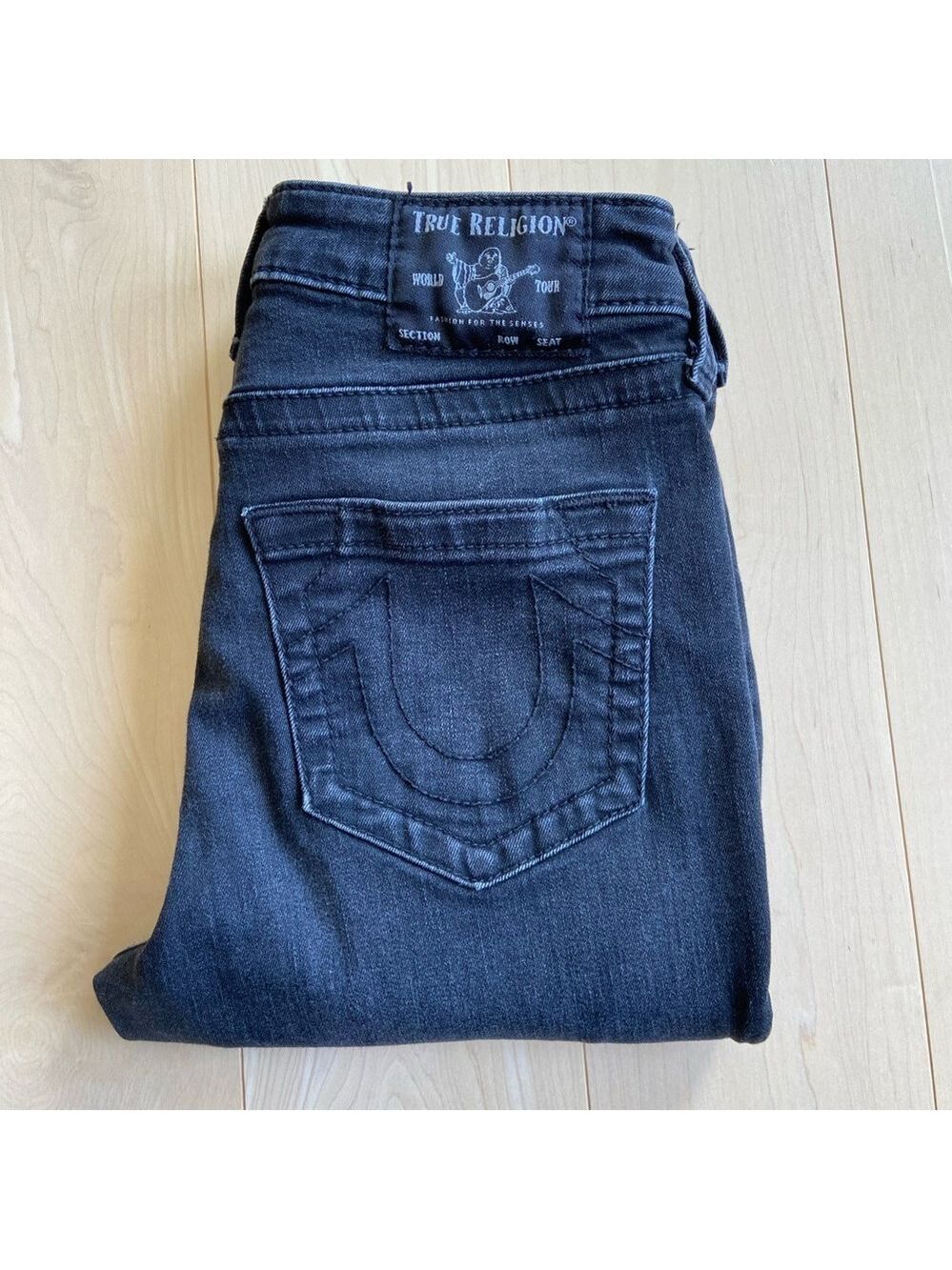 True Religion jeans style Jennie curvy high rise skinny 206051 black button fly